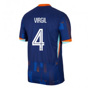 Nederländerna Virgil van Dijk #4 Bortatröja EM 2024 Kortärmad